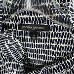 Banana Republic Black & White Button Front Drawstring Tie Waist Maxi Dress (E16) Photo 8