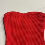 NBD  Zhora Red Ribbed Straoless Bodysuit 0145 Photo 10