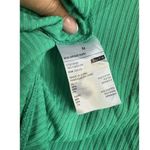 Elodie Women's Short Cap Green Sleeve Ribbed Knit Sweetheart Bodysuit Top Size M Photo 3