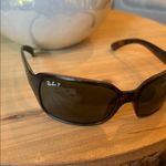 Ray-Ban Polarized Italy Rb4068 60🔲17 Matte Tortoise Wrap Sunglasses Photo 5