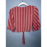 American Eagle Juniors Size Small Cropped Cardigan Striped Preppy Y2K Tie Front Photo 1