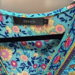 Zesica Floral Wrap Dress Short Sleeve Midi Boho‎ Festival Size Small Colorful Blue Size M Photo 4