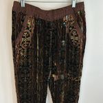 Elevenses Anthropologie  Velvet Printed Pants Photo 3