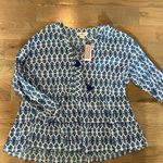 Vineyard Vines Lilly Pulitzer Blue Patterned Blouse Photo 0