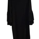 Ivanka Trump Women's Small Black Bell Sleeve Short Dress Photo 0