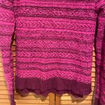 American Eagle Outfitters Women’s Wool Pink and Maroon Fuzzy Warm Sweater Sz M Photo 4