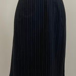 Michael Kors Pinstripe Pencil Skirt Size 10 Black Career Business Corporate Chic Photo 0