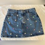 PacSun  Floral Embroidered Festival Western Beach Denim Skirt Photo 1