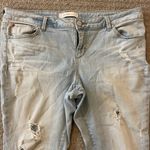 Slinky Brand Slink Light Denim Wash Distressed Crop Jeans Photo 2