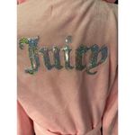 Juicy Couture  Plush Pink Hooded Bathrobe Robe L Belted Cozy Soft NWT Photo 2