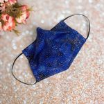 Blue Gold Metallic Face Mask Multiple Photo 0