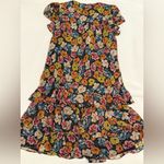 Ralph Lauren Lauren Women’s Black Floral Print Ruffle V-neck Summer Dress Size 2 Photo 11