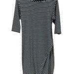 Loveappella Women's  Dress, Black & White Striped, Size L Photo 0