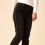 new amo ☻︎ Chloe Crop Stretch Jeans w with Piping ☻︎ Black + Natural ☻ 24 Photo 5