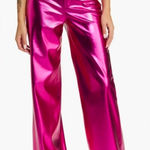 BLANK NYC  Faux Leather The Franklin Pink Metallic Pants Size 29 Photo 0