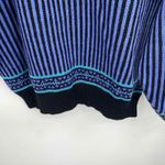 Snuggler Ski Wear Sweater Womens Large Purple Black Stripe Wool Acrylic Vintage Photo 6