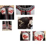 VTG Brunson of California Cardigan Medium Black Knit Tribal Aztec Orient… Size undefined Photo 2