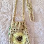Crochet Sunflower Crossbody Bag Tan Photo 6