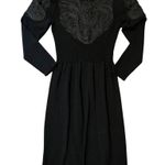 VTG 60’s 70’s Pat Sandler 8 10 Dress Black Sweater Santana Knit Midi Stretch Photo 0