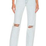 NWOT Slvrlake London High Rise Straight Leg Distressed Jeans 29 in Love Hurts Blue Photo 9