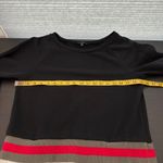 Stella & Dot Black Striped Raglan Sleeve Pullover Layered Top Size Medium Photo 8