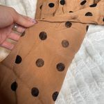 Beach Riot  Avery Tan Velvet Polka Dot Pant Pull On Medium‎ Elastic Waist Cropped Photo 5