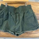 No Boundaries  Juniors Green Smocked Waist Shorts Photo 3