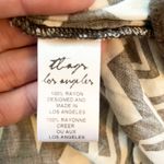 T Bags Los Angeles Maxi Dress Halter Brown White Geometric Print S Summer Boho Photo 11