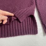 Marine layer Julie Turtleneck Sweater Burgundy Textured Knit Size Small FLAW Photo 5