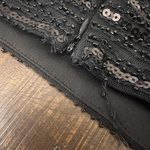 Boutique Black Sequin Fringe Skirt Photo 2