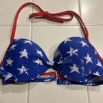 Xhilaration Xhillaration Juniors' Underwire Push Up Bikini Top - Blue/White Star, XS NWT Photo 1