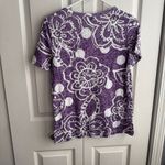 Christopher & Banks  purple white studded short sleeve tee size small Photo 4