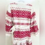 Alexis  White Red embroidered Cheryl mini wrap dress M Photo 9