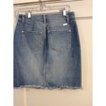 Inc Tulip Hem Denim Mini Skirt Stretch Womens Regular fit Size 4 Blue Photo 3