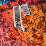 BKE Leopard Mesh Mini Dress Pink Orange Sheer Lace Hem Clubwear Size Small Y2K Photo 4