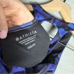 Athleta Women’s Blue and Black Camo High Neck Tankini Swim Top size 32D/DD Photo 7