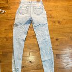 American Eagle  HIGHLY Distressed Light Blue Women's JR SIZE 0 Jeans Photo 4