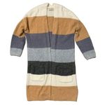 Active USA | Striped Knit Open Cardigan Color Block Fall Neutral Size Small Photo 0