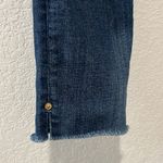 frame denim Le Boy Jeans High Rise Burnett Raw Hem w Slit Gold Rivets, Size 25 Photo 4