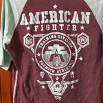 American Fighter  Maroon and Mint Tee Photo 4
