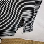 ZARA Womens Dress Black Stripe Bodycon Boat Neck Half Sleeve Midi Career Work Photo 4