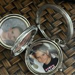 Vintage silver plates mini photobox keychain Photo 4