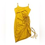 SheIn  Yellow Ruched Mini Dress Photo 2