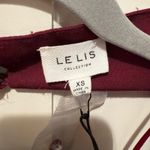 LE LIS Collection Strapless Bodycon Midi Dress XS Burgundy Satin Cocktail Red Photo 3