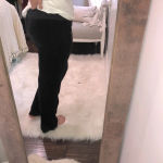 BCBGMAXAZRIA  size medium black velour sweatpants Photo 2