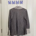 One World  women’s gray distressed drapey open‎ front knit cardigan petite large Photo 6