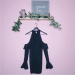 Free People  Sweet Talk Black Off The Shoulder Mini Dress S Photo 12