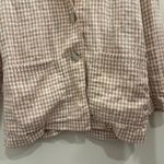 Madewell  Linen Dorset Blazer in Tan White Gingham Check French Country Cottage Photo 4