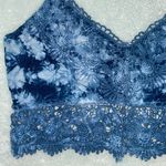 Forever 21  Crochet Lace Blue Tie Dye Cropped Cami Photo 2