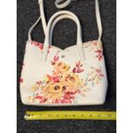 Lauren Conrad Floral Handbag White Pink Small Tote Crossbody Bag 10"x8" Fashion Photo 6